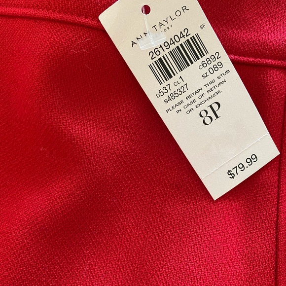 Ann Taylor Red Pencil Skirt NWT - Picture 4 of 6